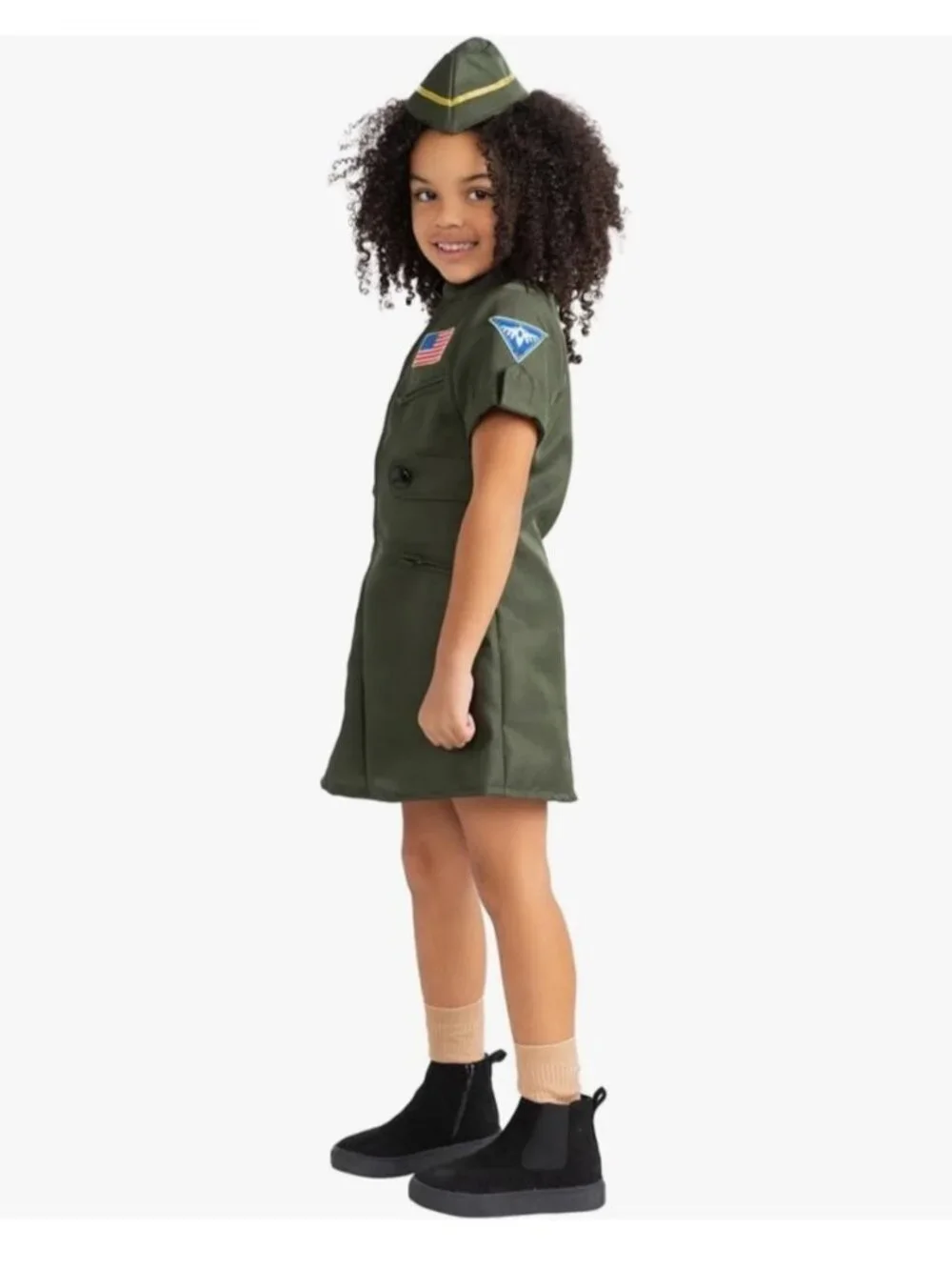 Dress Up America Fighter Pilot Costume Dress & Hat Medium NEW